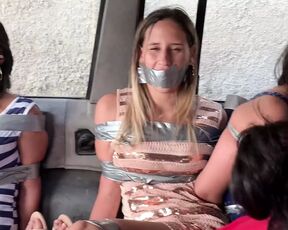 9 Latina College Girls Bound And Gagged Inside Truck