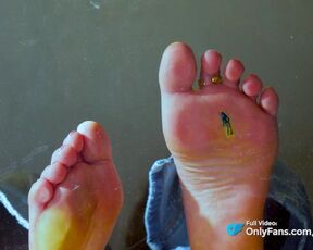 Giantess Girlfriend puts tiny man inside her socks and shoes