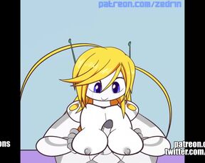 Gif Compilation - Monster Girls, Robot Girls, Breast Expansion (animations by Zedrin)