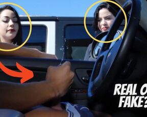 REAL OR FAKE?: 2 Girls Stop to watch a guy jerking off.