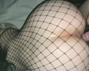 Fucking My Friend DoggyStyle Fishnet