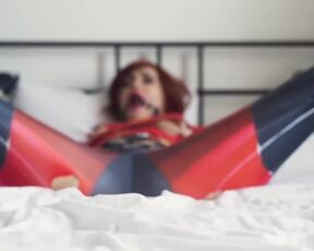 Elastigirl tied to bed and gagged