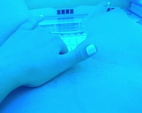 Tanning Salon Petite Girl Masturbating Close Up