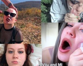 Cum on Face BEST COMPILATION of Vilu and Mi