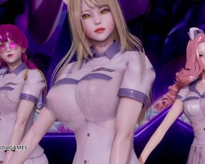 [MMD] SOMI - What You Waiting Sexy Striptease KDA Ahri Akali Kaisa Evelynn Seraphine